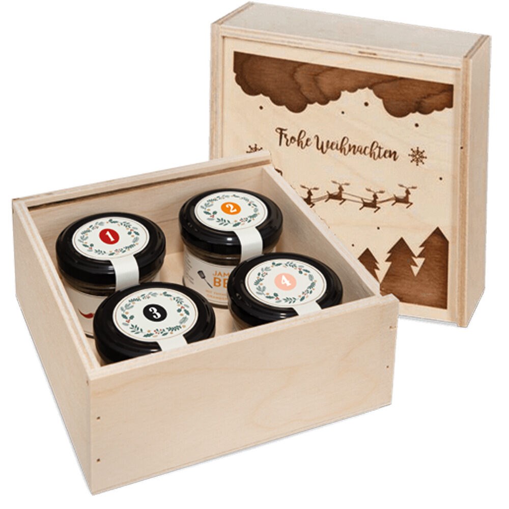 Adventskalender mit 4 Weihnachts-Spezialitäten