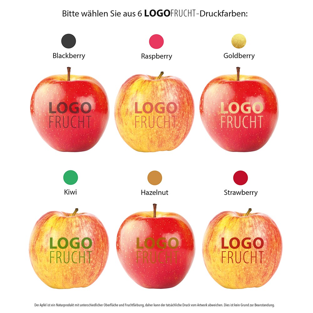 LogoFrucht Apfel "Brainstorming" rot