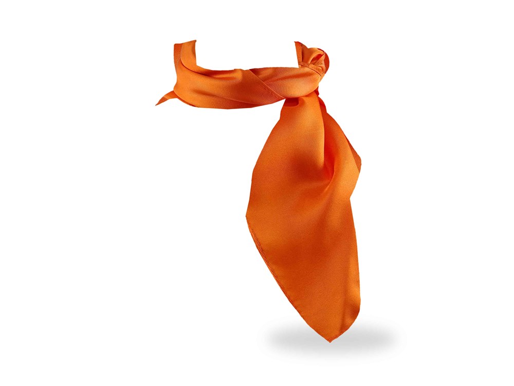 Halstuch Seidentuch Bandana in 100% Twill Seide für Damen - Halstuchgröße: 55 x 55 cm - orange