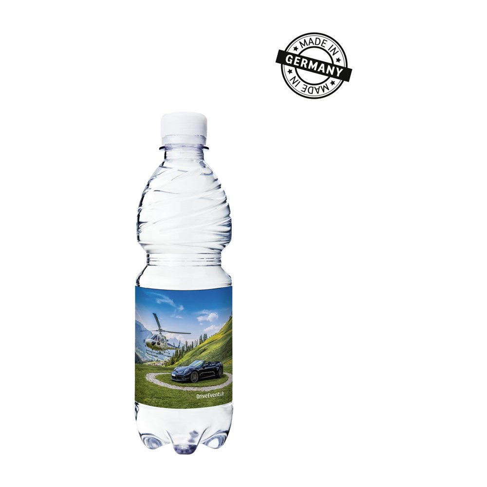 500 ml PromoWater - Mineralwasser, still, Hergestellt in Deutschland - Folien-Etikett