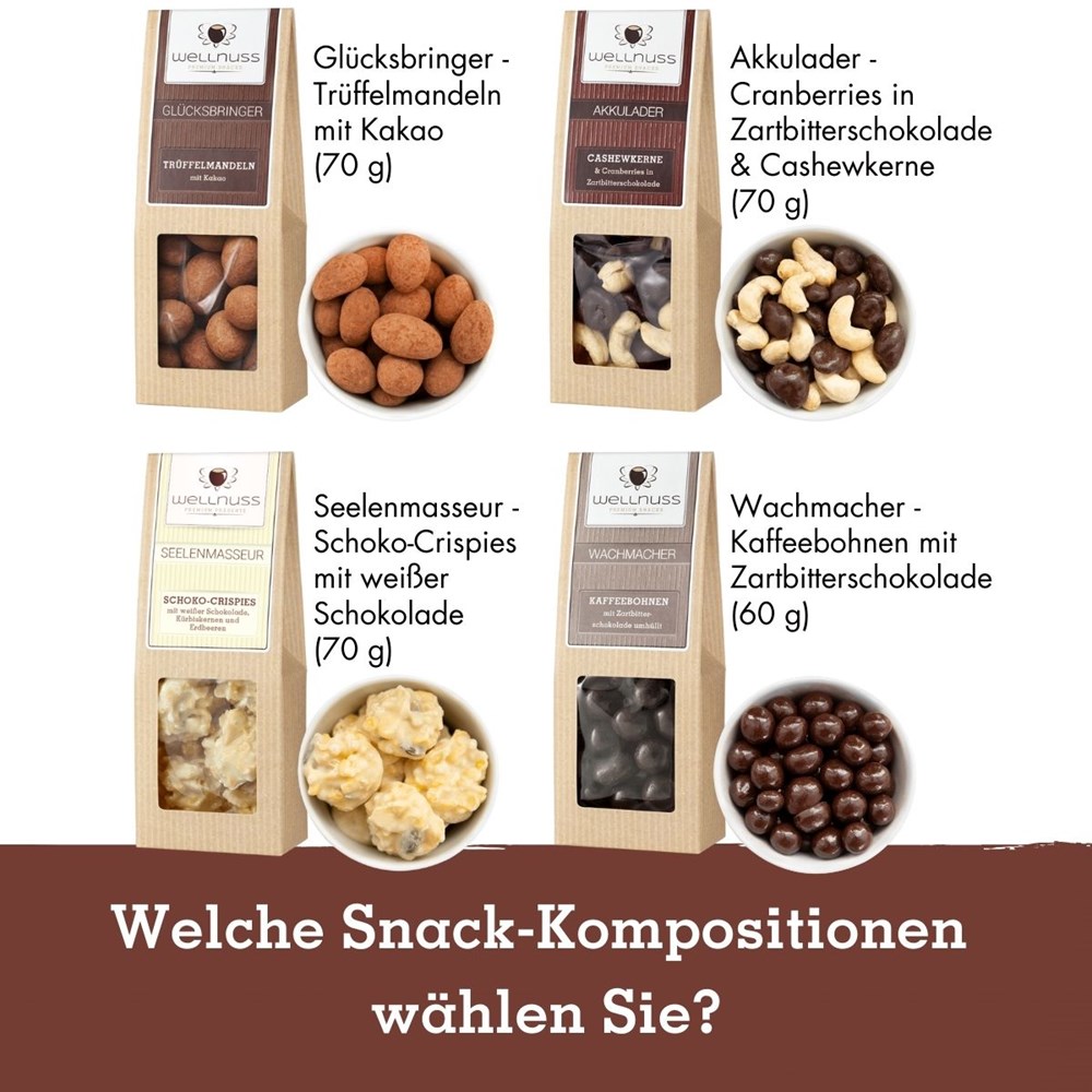 1 Premium Snack im Geschenkkarton (versandfähig)