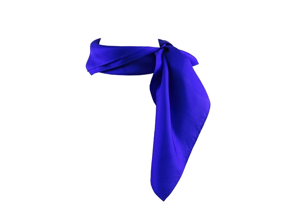 Halstuch Seidentuch Bandana in 100% Twill Seide für Damen - Halstuchgröße: 55 x 55 cm - royalblau