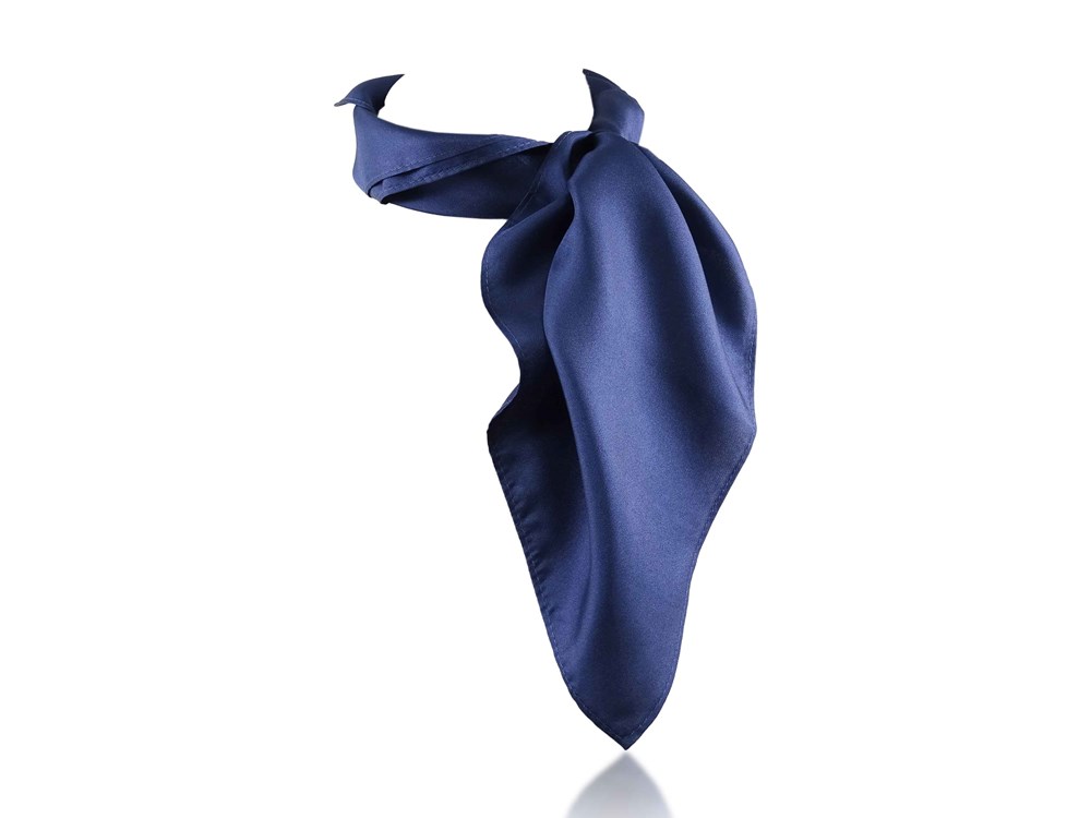 Halstuch Seidentuch Bandana in 100% Twill Seide für Damen - Halstuchgröße: 55 x 55 cm - blau