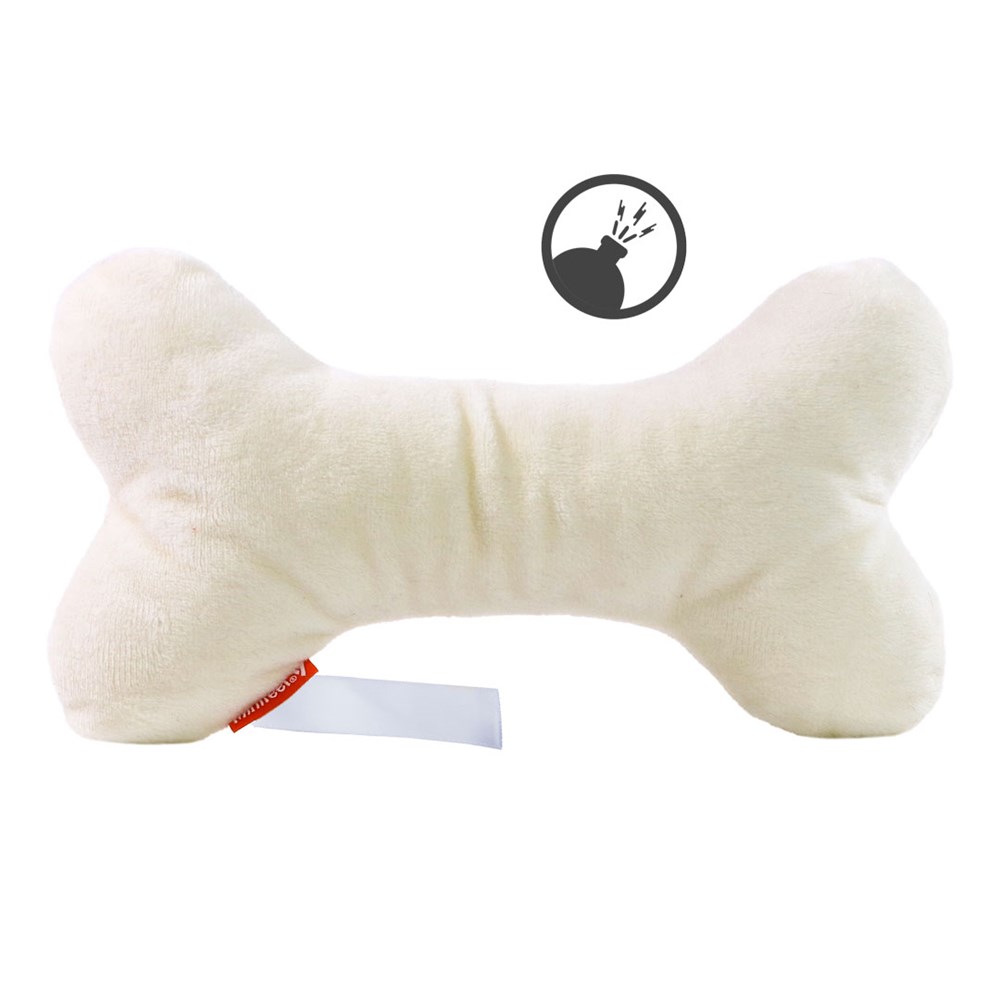 Hundespielzeug Knochen, creme, one size