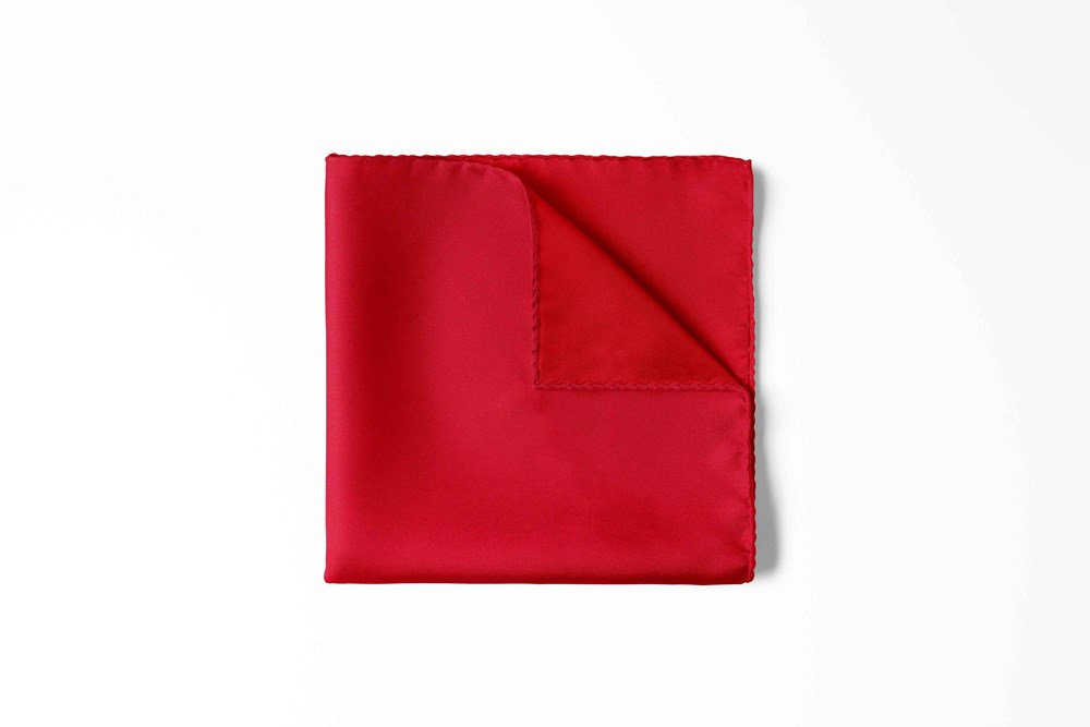 Halstuch Seidentuch Bandana in 100% Twill Seide für Damen - Halstuchgröße: 55 x 55 cm - rot